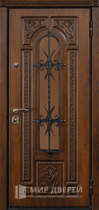 Дверь с ковкой №7 - фото вид снаружи