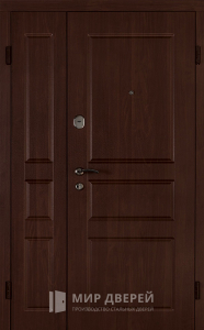 Двухстворчатая дверь металлическая в квартиру на заказ №4 - фото вид снаружи