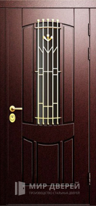 Стальная дверь Дверь с ковкой №15 с отделкой МДФ ПВХ