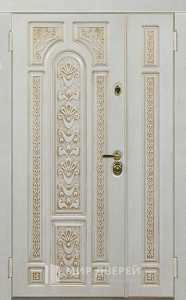 Дверь двухстворчатая входная №28 - фото вид изнутри