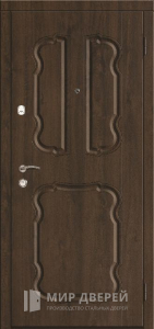 Стальная дверь МДФ №521 - фото вид снаружи