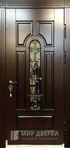 Стальная дверь Дверь с ковкой №16 с отделкой МДФ ПВХ