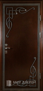 Дверь с ковкой №2 - фото вид снаружи