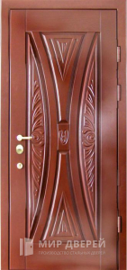 Стальная дверь МДФ №13 - фото вид снаружи
