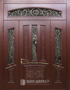 Стальная дверь Парадная дверь №349 с отделкой Массив дуба