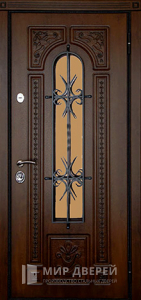 Дверь с ковкой №14 - фото вид снаружи