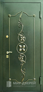 Стальная дверь Дверь с ковкой №1 с отделкой Порошковое напыление
