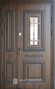 Дверь коттеджная входная №359 - фото вид снаружи