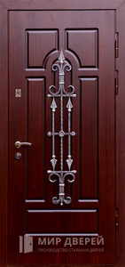 Стальная дверь Дверь с ковкой №18 с отделкой МДФ ПВХ