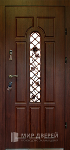 Дверь с ковкой №10 - фото вид снаружи