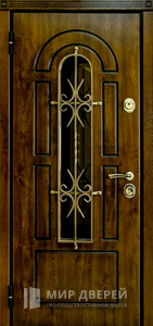 Стальная дверь Дверь с ковкой №11 с отделкой МДФ ПВХ