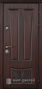 Стальная дверь МДФ №172 - фото вид снаружи