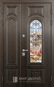 Стальная дверь Двухстворчатая дверь №24 с отделкой МДФ ПВХ