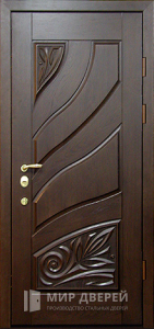 Стальная дверь Массив дуба №4 - фото вид снаружи