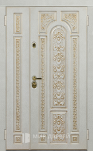 Стальная дверь Двухстворчатая дверь №28 с отделкой МДФ ПВХ