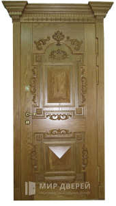 Наружная эксклюзивная дверь в частный дом №58 - фото вид снаружи
