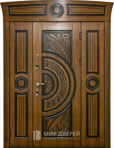 Большая входная деревянная дверь №122 - фото №1