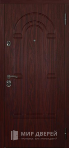 Стальная дверь МДФ с зеркаломна заказ №14 - фото вид снаружи