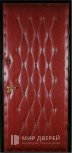 Металлическая дверь с винилискожей №2 - фото вид снаружи