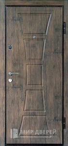 Стальная дверь с МДФ накладками №323 - фото вид снаружи
