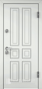 Входная дверь в современном стиле в дом №5 - фото вид снаружи