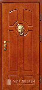 Входная дверь МДФ с фрезеровкой №152 - фото вид снаружи