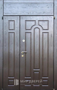 Стальная дверь С фрамугой №17 - фото вид снаружи