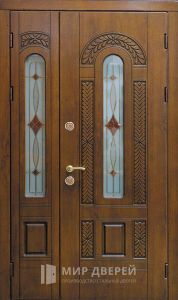 Парадная дверь из массива №345 - фото вид снаружи