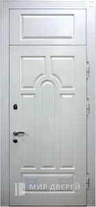 Стальная дверь С фрамугой №21 - фото вид снаружи