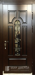 Дверь с ковкой №16 - фото вид снаружи
