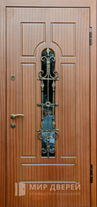 Дверь с ковкой №19 - фото вид снаружи