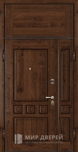 Стальная дверь С фрамугой №19 - фото вид снаружи