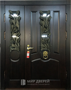Железная элитная дверь на дачу №35 - фото вид снаружи