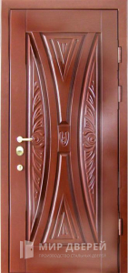 Стальная дверь МДФ №13 - фото вид снаружи