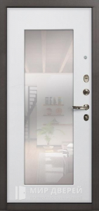 Стальная дверь МДФ с зеркаломна заказ №15 - фото вид изнутри
