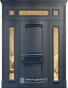 Наружная дверь для дома остеклённая №24 - фото №1