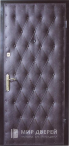 Металлическая дверь с установкой эконом №16 - фото вид снаружи