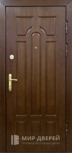 Металлическая дверь в квартиру с зеркалом №48 - фото вид снаружи