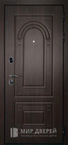 Входная металлическая дверь с МДФ в частный дом №11 - фото вид снаружи