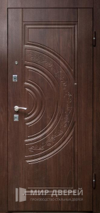 Стальная дверь МДФ №98 - фото вид снаружи