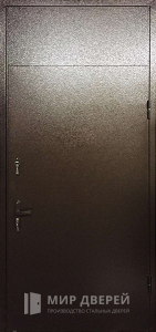Стальная дверь С фрамугой №5 - фото вид снаружи