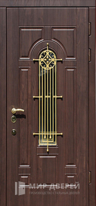 Дверь с ковкой №6 - фото вид снаружи