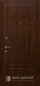 Стальная дверь с МДФ панелью для деревянного дома №27 - фото вид снаружи