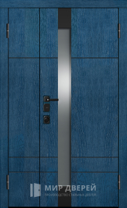 Морозостойкая дверь для дома синяя №5 - фото №1