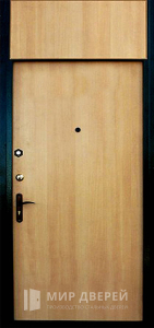 Стальная дверь С фрамугой №2 - фото вид снаружи