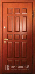 Стальная дверь МДФ №527 - фото вид снаружи