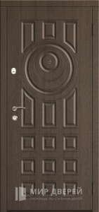 Стальная дверь МДФ с зеркаломна заказ №15 - фото вид снаружи