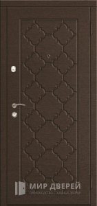 Дверь входная металлическая с панелью МДФ №395 - фото вид снаружи