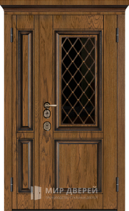 Двухстворчатая дверь в коттедж №10 - фото вид снаружи